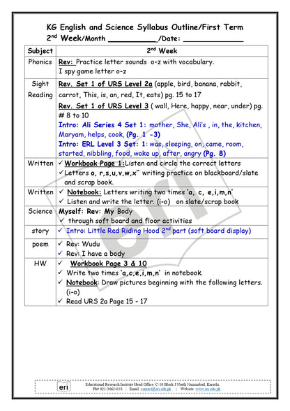 Kindergarten Planner