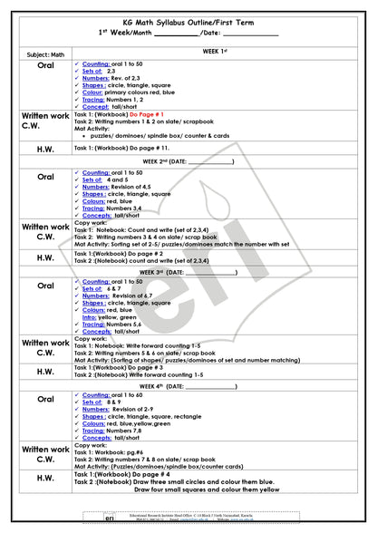 Kindergarten Planner